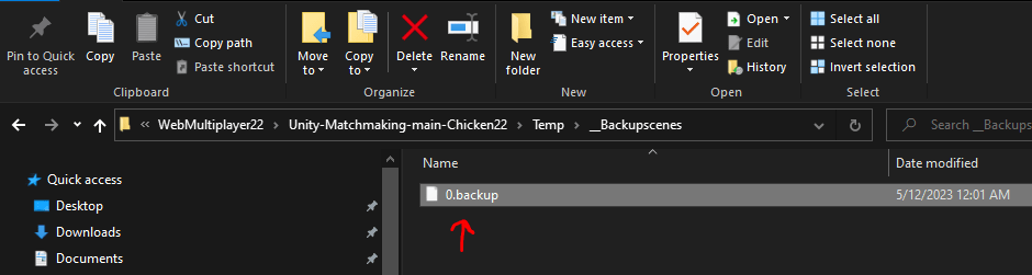 Example backup file