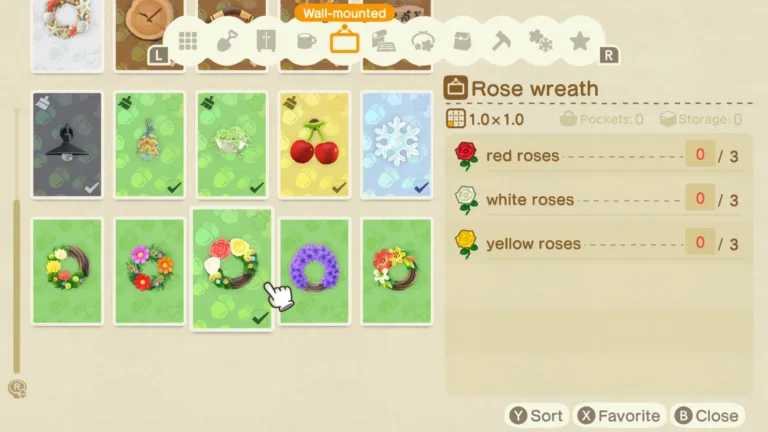 Animal Crossing Menu